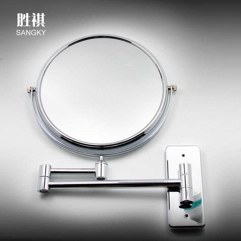 8寸鍍銀|酒店衛生間美容鏡|可折疊美容鏡|掛壁式梳妝鏡